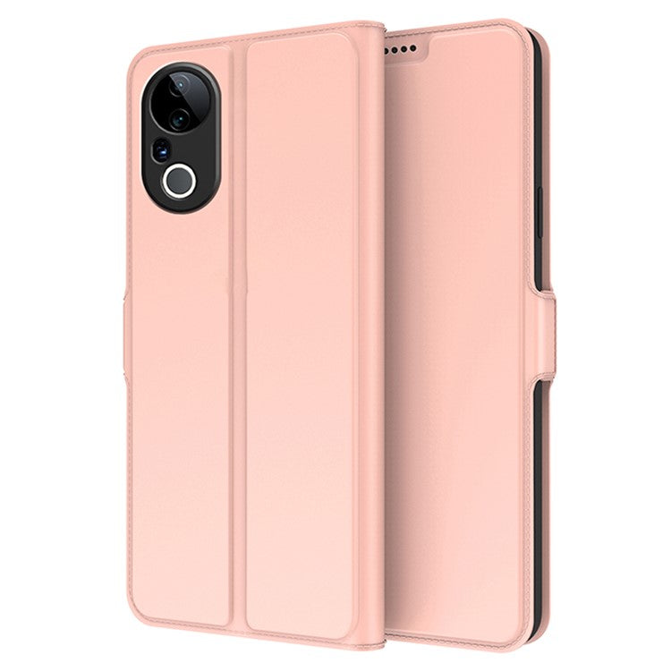 For vivo S20 Pro 5G Case Shockproof TPU Inner Shell Leather Phone Cover Card Slot - Rose Gold