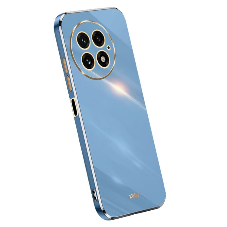 XINLI For OnePlus 13 Case TPU Phone Cover with Electroplating Frame - Blue