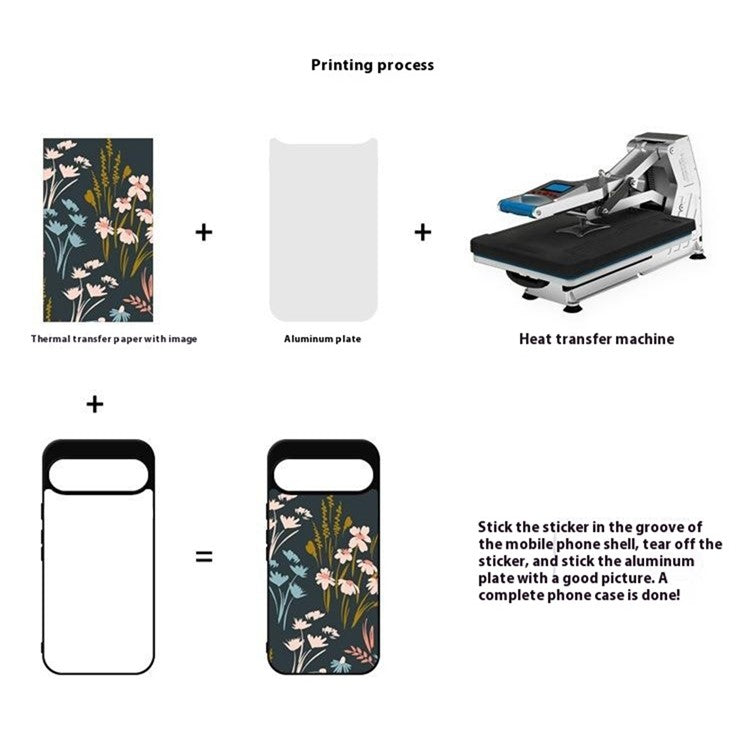 10Pcs  /  Pack For Google Pixel 9 / 9 Pro Case PC + TPU Phone Cover Support Heat Transfer Printing