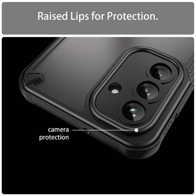 For Samsung Galaxy A26 5G Case Hybrid Frosted Phone Back Cover - Black