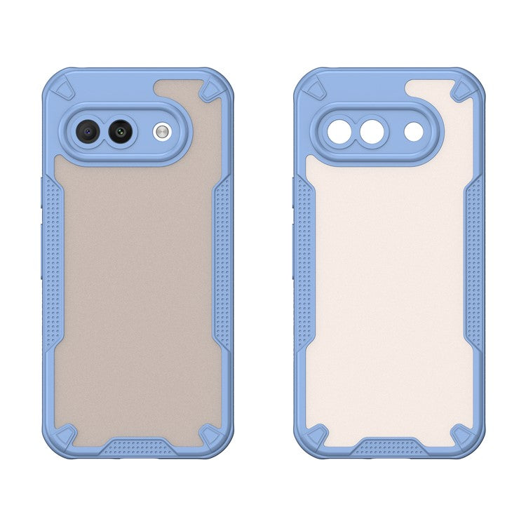 For Google Pixel 9a Case Hybrid Frosted Phone Back Cover - Blue