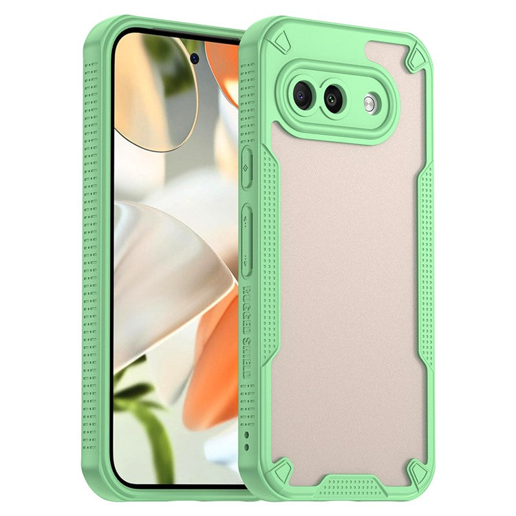 For Google Pixel 9a Case Hybrid Frosted Phone Back Cover - Green