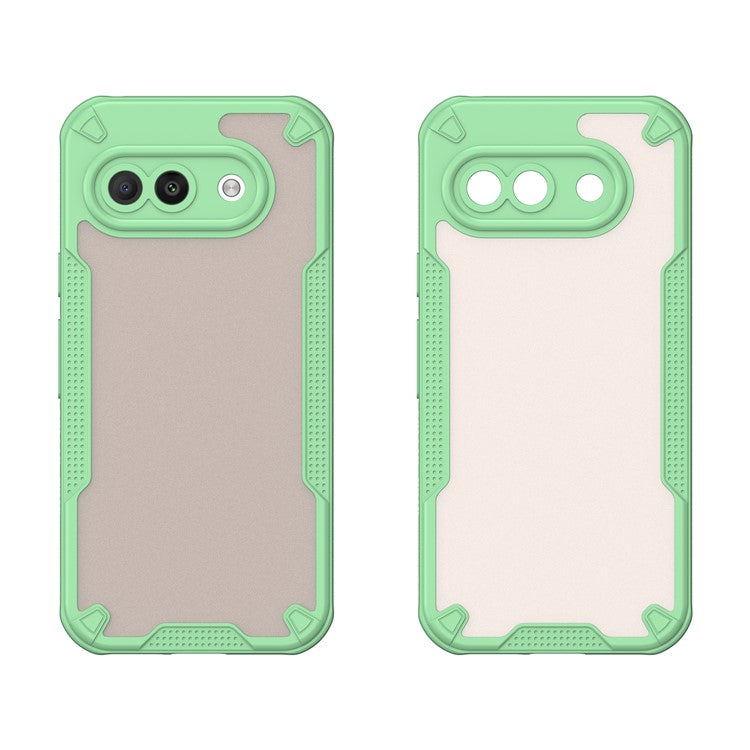 For Google Pixel 9a Case Hybrid Frosted Phone Back Cover - Green