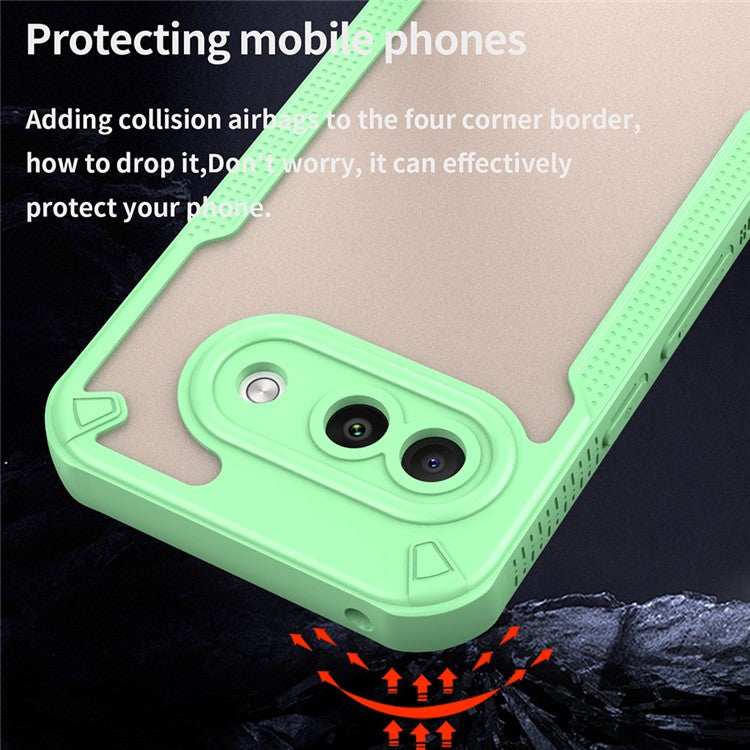 For Google Pixel 9a Case Hybrid Frosted Phone Back Cover - Green