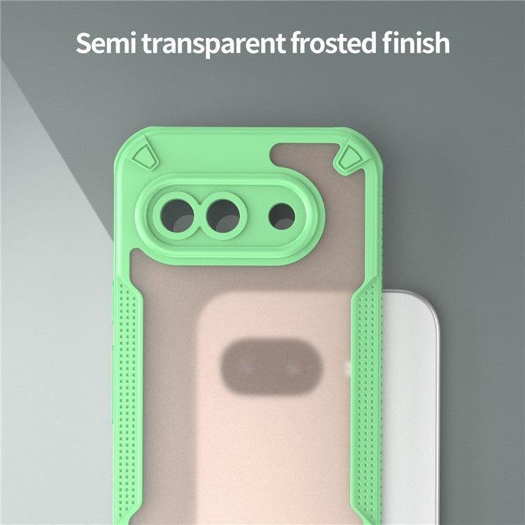 For Google Pixel 9a Case Hybrid Frosted Phone Back Cover - Green