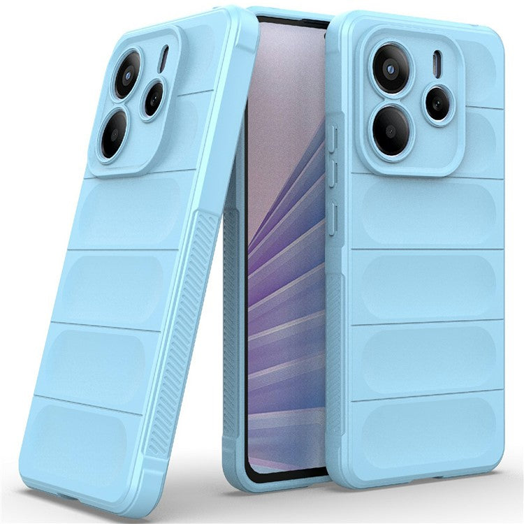 For Xiaomi Redmi Note 14 5G Case Anti-Drop Soft TPU Rugged Phone Back Cover - Baby Blue