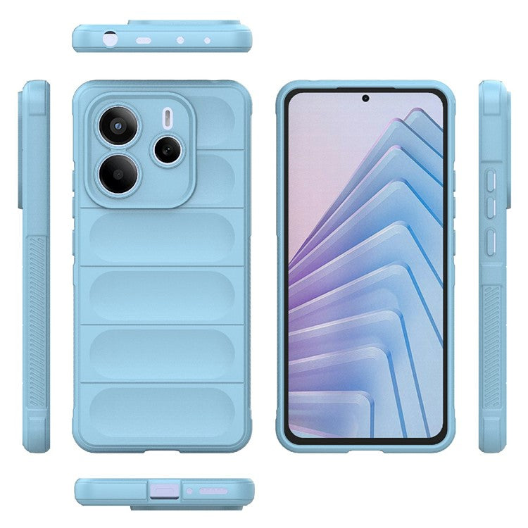 For Xiaomi Redmi Note 14 5G Case Anti-Drop Soft TPU Rugged Phone Back Cover - Baby Blue