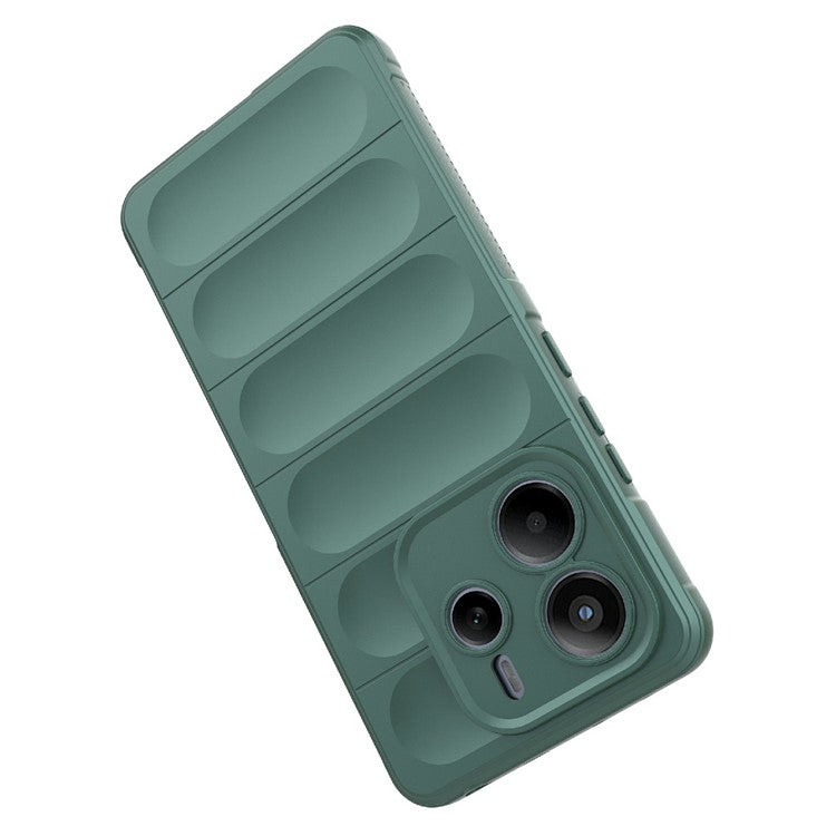 For Xiaomi Redmi Note 14 5G Case Anti-Drop Soft TPU Rugged Phone Back Cover - Green