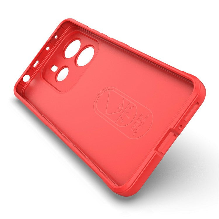 For Xiaomi Redmi Note 14 5G Case Anti-Drop Soft TPU Rugged Phone Back Cover - Red