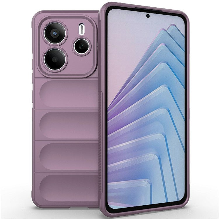 For Xiaomi Redmi Note 14 5G Case Anti-Drop Soft TPU Rugged Phone Back Cover - Light Purple