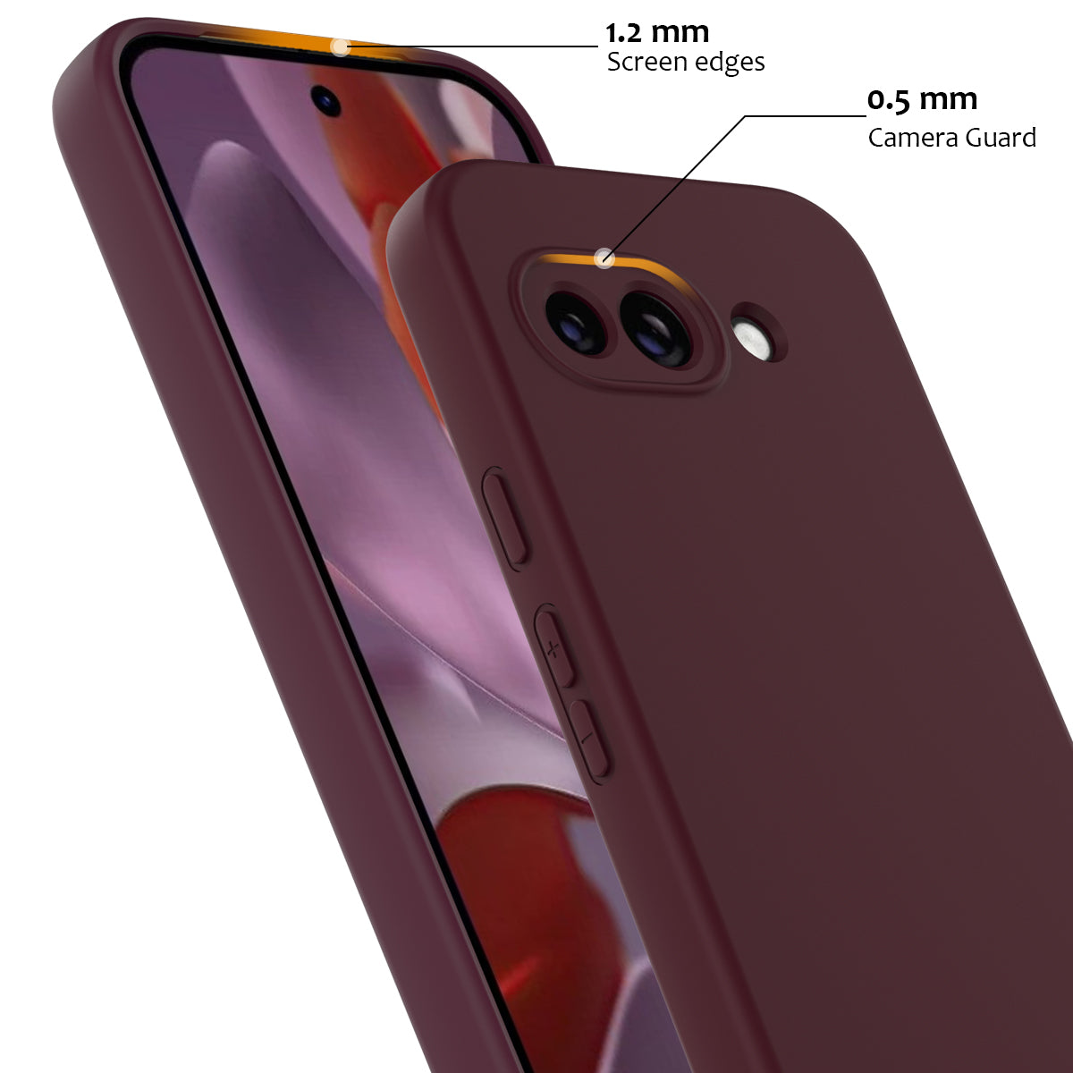 For Google Pixel 9a Case Compatible with MagSafe Anti-Drop Liquid Silicone Phone Cover - Wine Red