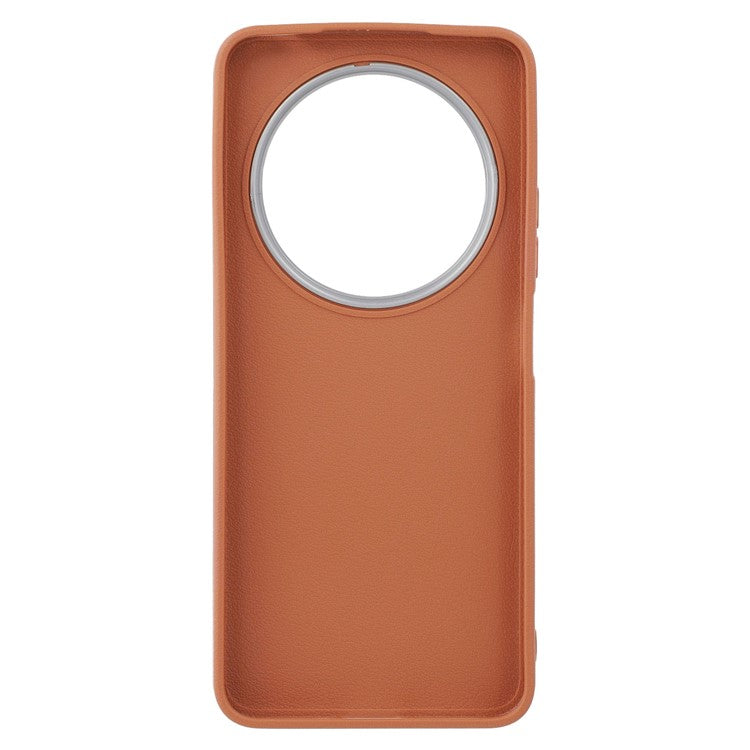 For Xiaomi Redmi 14C 4G / 14R 5G / Poco C75 4G Case Leather Textured TPU Shockproof Phone Cover - Brown