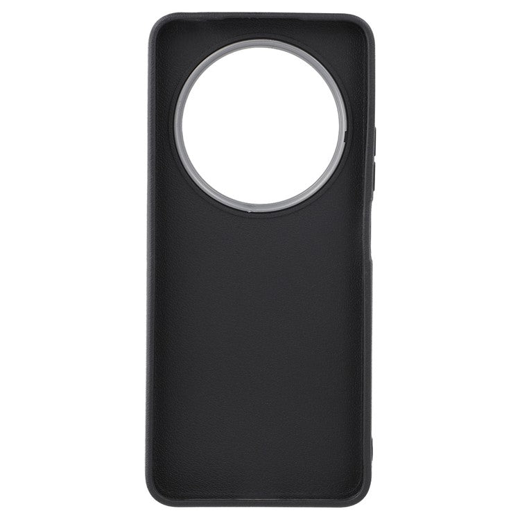 For Xiaomi Redmi 14C 4G / 14R 5G / Poco C75 4G Case Leather Textured TPU Shockproof Phone Cover - Black