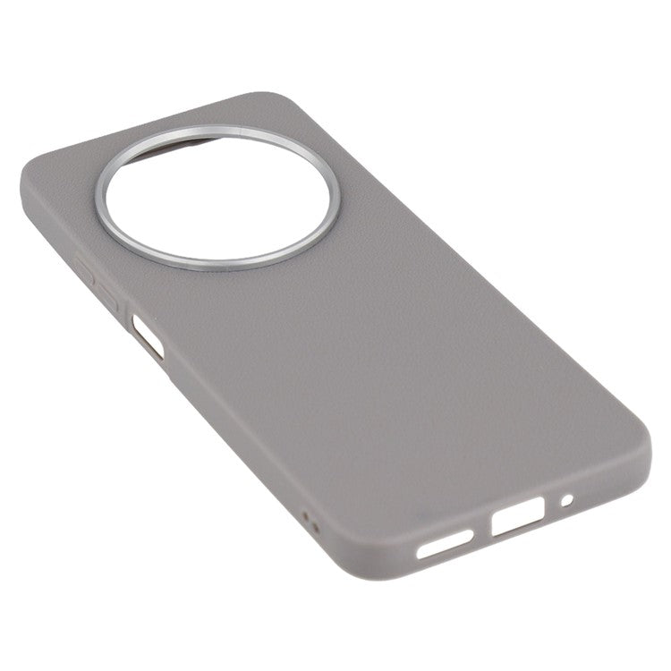 For Xiaomi Redmi 14C 4G / 14R 5G / Poco C75 4G Case Leather Textured TPU Shockproof Phone Cover - Grey