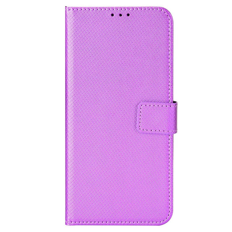 For vivo V25 Pro 5G / S15 Pro 5G Diamond Texture Full Protection PU Leather Cell Phone Case Wallet Stand Shockproof Phone Cover - Purple