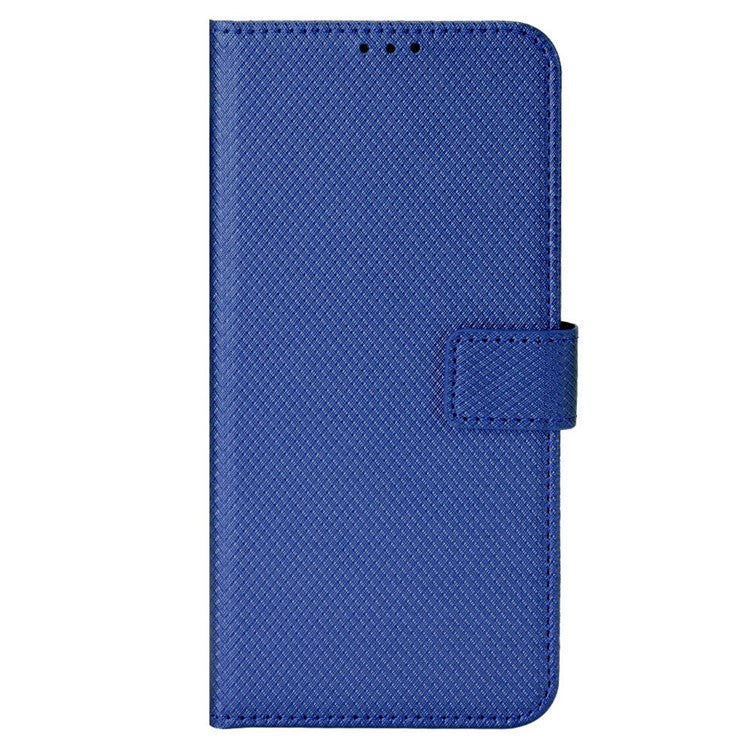 For vivo V25 Pro 5G / S15 Pro 5G Diamond Texture Full Protection PU Leather Cell Phone Case Wallet Stand Shockproof Phone Cover - Blue