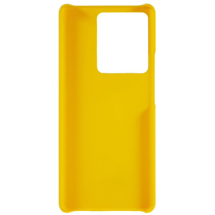 For vivo iQOO 10 Pro 5G Rubberized Glossy Phone Case Hard PC Shock -Absorbing Protective Back Cover - Yellow