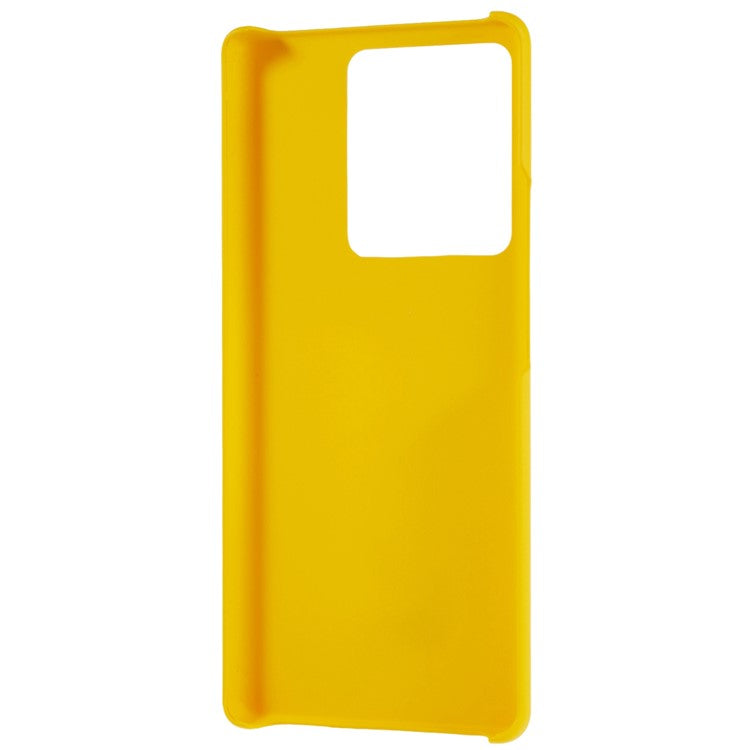 For vivo iQOO 10 Pro 5G Rubberized Glossy Phone Case Hard PC Shock -Absorbing Protective Back Cover - Yellow