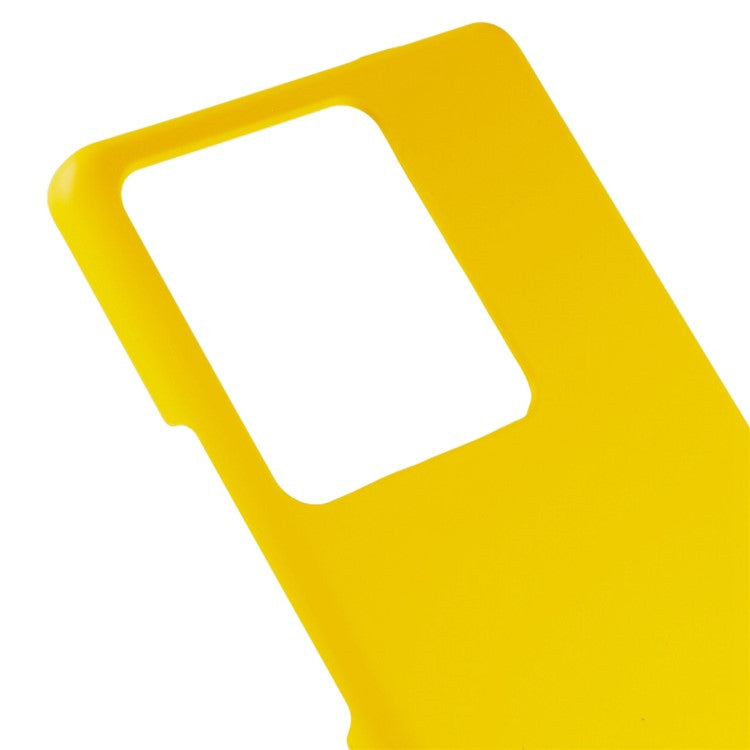 For vivo iQOO 10 Pro 5G Rubberized Glossy Phone Case Hard PC Shock -Absorbing Protective Back Cover - Yellow