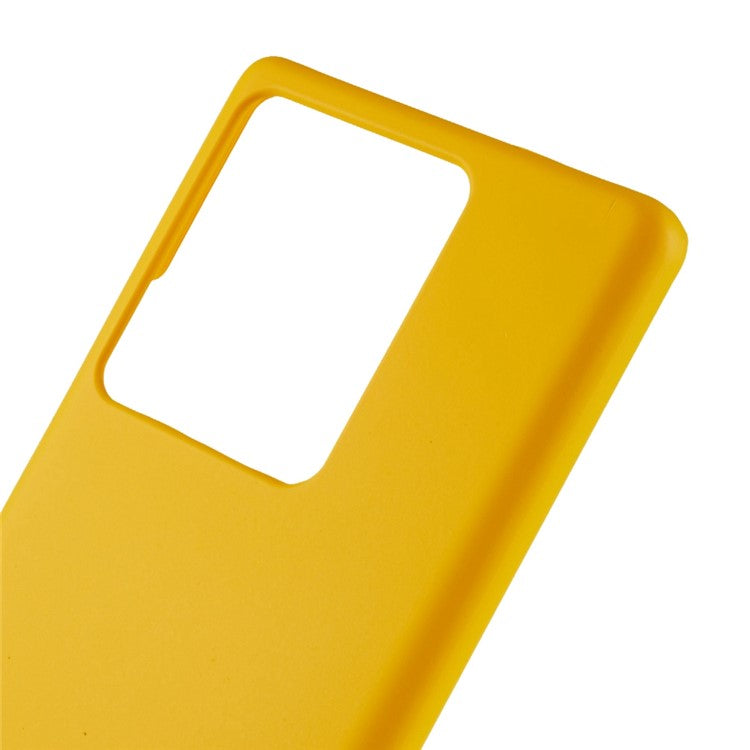 For vivo iQOO 10 Pro 5G Rubberized Glossy Phone Case Hard PC Shock -Absorbing Protective Back Cover - Yellow