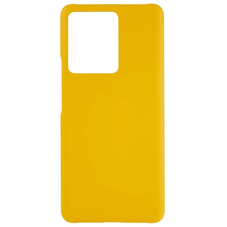 For vivo iQOO 10 5G Hard PC Anti-Scratch Phone Case Glossy Rubberized Anti-Fingerprints Drop Protection Back Cover - Yellow