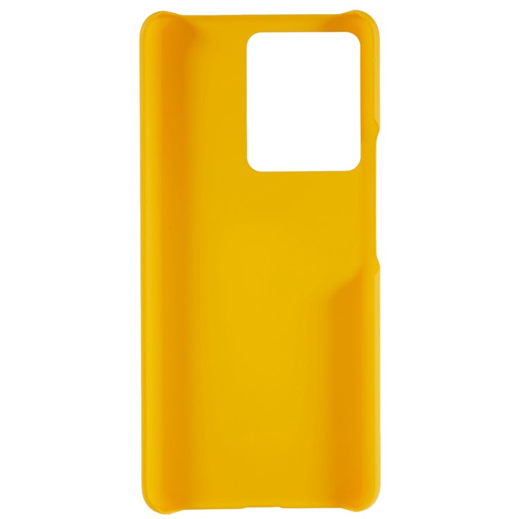 For vivo iQOO 10 5G Hard PC Anti-Scratch Phone Case Glossy Rubberized Anti-Fingerprints Drop Protection Back Cover - Yellow