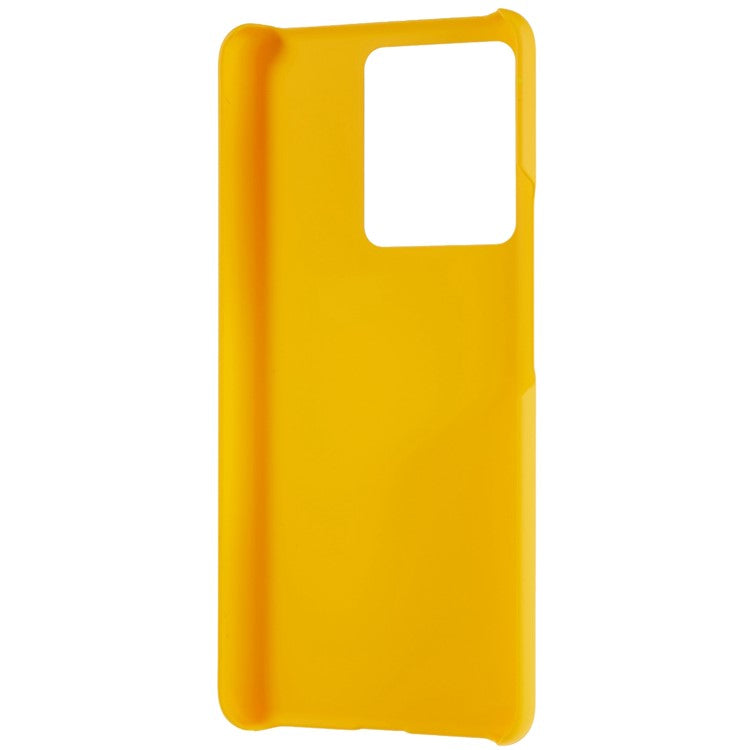 For vivo iQOO 10 5G Hard PC Anti-Scratch Phone Case Glossy Rubberized Anti-Fingerprints Drop Protection Back Cover - Yellow