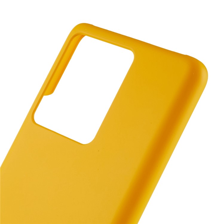 For vivo iQOO 10 5G Hard PC Anti-Scratch Phone Case Glossy Rubberized Anti-Fingerprints Drop Protection Back Cover - Yellow