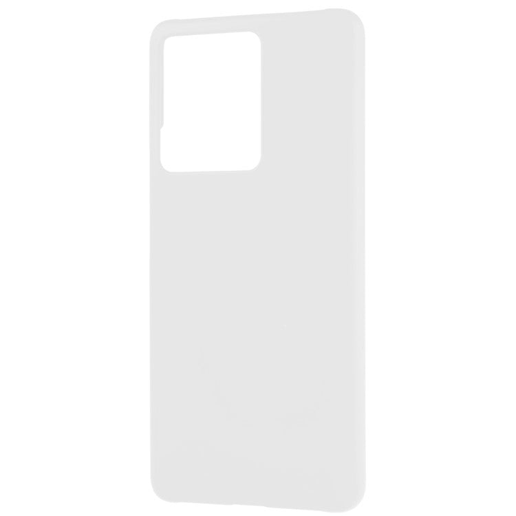 For vivo iQOO 10 5G Hard PC Anti-Scratch Phone Case Glossy Rubberized Anti-Fingerprints Drop Protection Back Cover - White