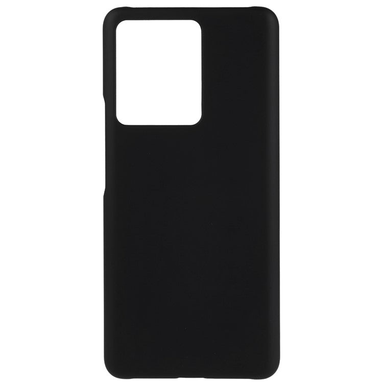 For vivo iQOO 10 5G Hard PC Anti-Scratch Phone Case Glossy Rubberized Anti-Fingerprints Drop Protection Back Cover - Black