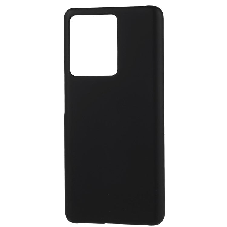 For vivo iQOO 10 5G Hard PC Anti-Scratch Phone Case Glossy Rubberized Anti-Fingerprints Drop Protection Back Cover - Black