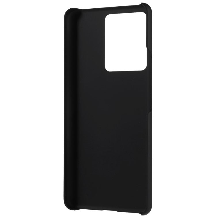 For vivo iQOO 10 5G Hard PC Anti-Scratch Phone Case Glossy Rubberized Anti-Fingerprints Drop Protection Back Cover - Black