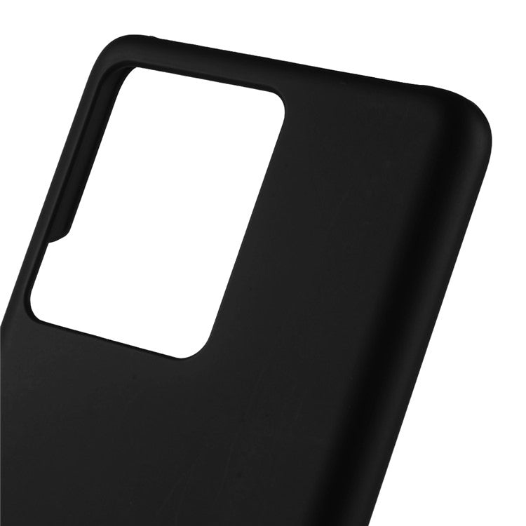 For vivo iQOO 10 5G Hard PC Anti-Scratch Phone Case Glossy Rubberized Anti-Fingerprints Drop Protection Back Cover - Black