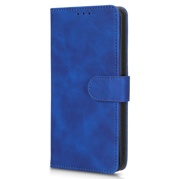 For vivo Y16 4G PU Leather Wallet Phone Case Stand Feature Magnetic Closure Flip Cover - Blue