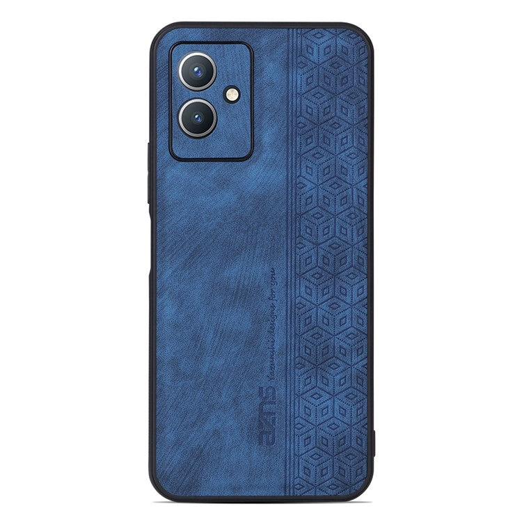 AZNS Anti-scratch Phone Case for vivo Y33s 5G / Y33e 5G, Imprinted Pattern PU Leather Coated TPU Back Cover - Blue