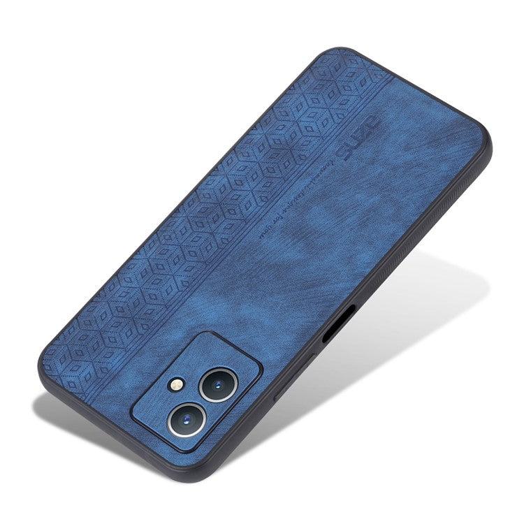 AZNS Anti-scratch Phone Case for vivo Y33s 5G / Y33e 5G, Imprinted Pattern PU Leather Coated TPU Back Cover - Blue