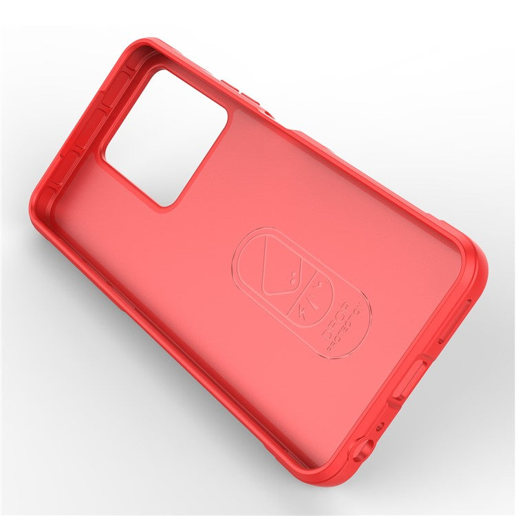 For vivo Y35 4G (2022) Flexible TPU Phone Case Drop-proof Anti-scratch Smartphone Cover - Red