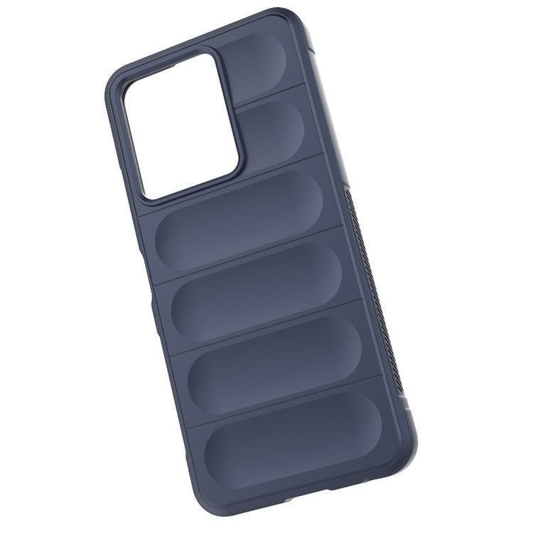 For vivo Y35 4G (2022) Flexible TPU Phone Case Drop-proof Anti-scratch Smartphone Cover - Dark Blue