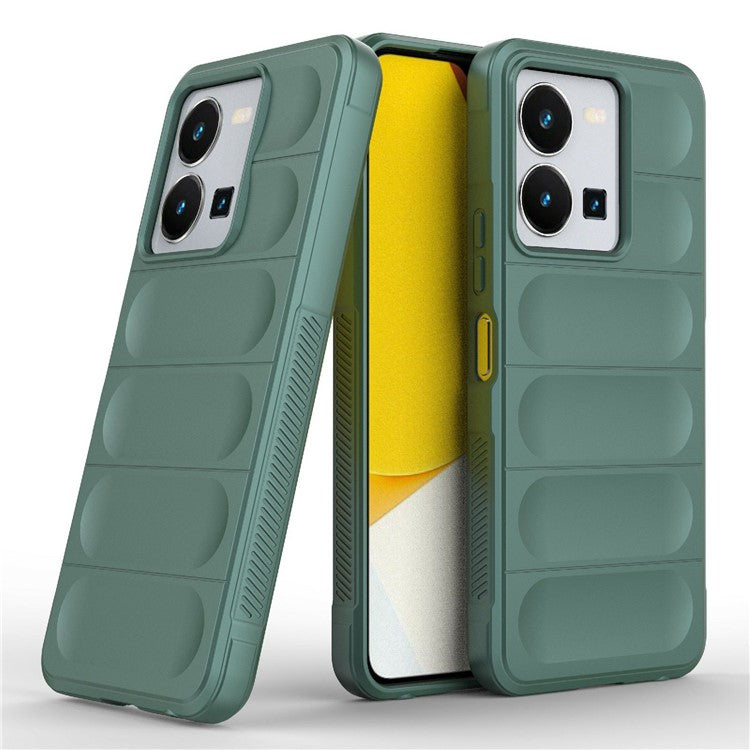 For vivo Y35 4G (2022) Flexible TPU Phone Case Drop-proof Anti-scratch Smartphone Cover - Green