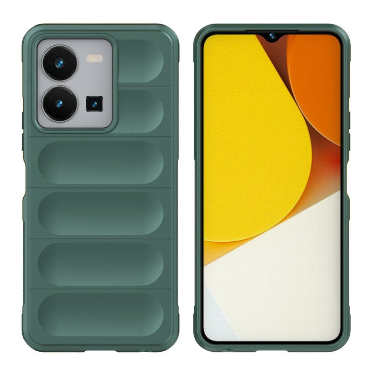 For vivo Y35 4G (2022) Flexible TPU Phone Case Drop-proof Anti-scratch Smartphone Cover - Green