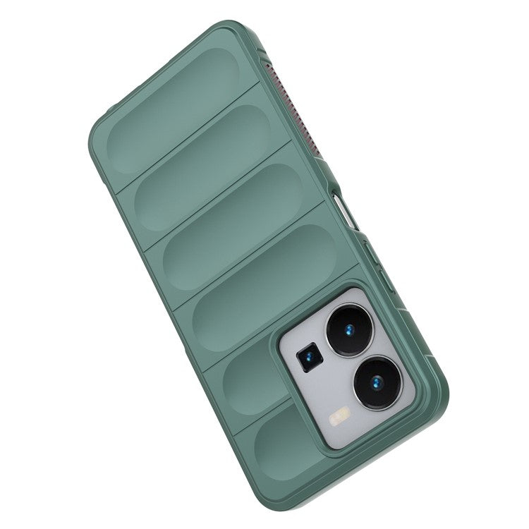 For vivo Y35 4G (2022) Flexible TPU Phone Case Drop-proof Anti-scratch Smartphone Cover - Green