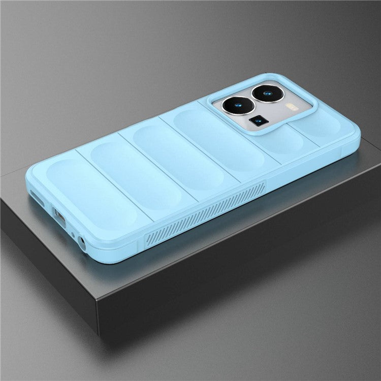 For vivo Y35 4G (2022) Flexible TPU Phone Case Drop-proof Anti-scratch Smartphone Cover - Baby Blue