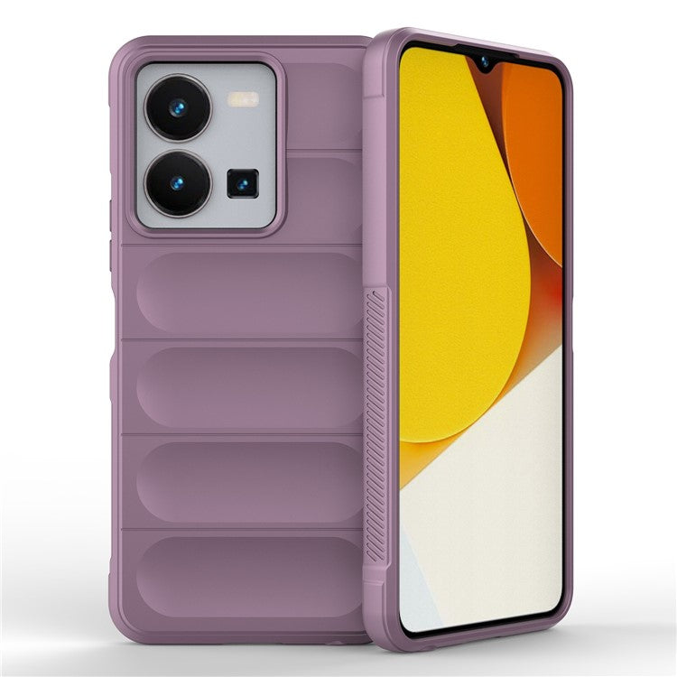 For vivo Y35 4G (2022) Flexible TPU Phone Case Drop-proof Anti-scratch Smartphone Cover - Light Purple