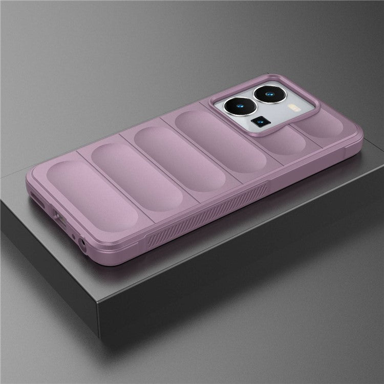 For vivo Y35 4G (2022) Flexible TPU Phone Case Drop-proof Anti-scratch Smartphone Cover - Light Purple