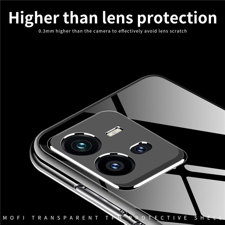 MOFI for vivo V25 5G Anti-drop TPU Shell, Clear Crystal Not-Yellowing Case Protective Phone Cover