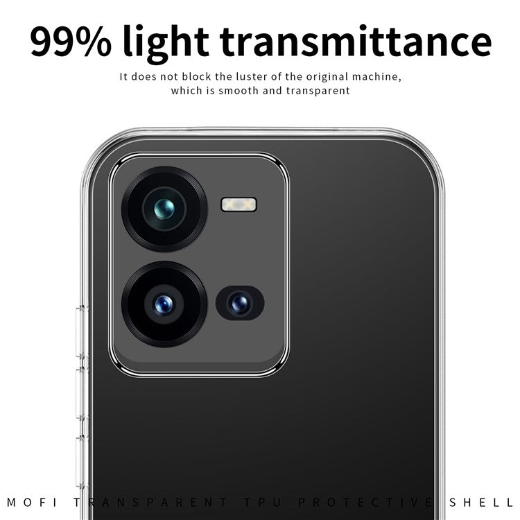 MOFI for vivo V25 5G Anti-drop TPU Shell, Clear Crystal Not-Yellowing Case Protective Phone Cover