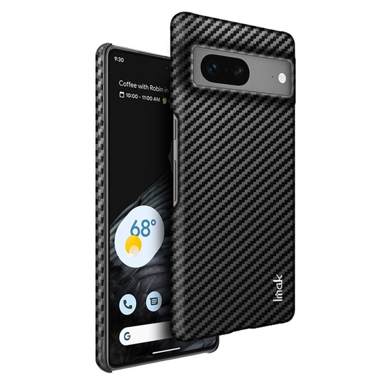 IMAK Ruiyi Series for Google Pixel 7 5G Carbon Fiber Texture PU Leather Coated PC Case Scratch-resistant Cell Phone Cover