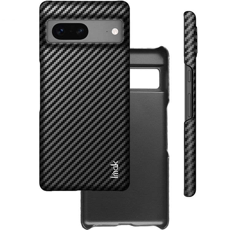 IMAK Ruiyi Series for Google Pixel 7 5G Carbon Fiber Texture PU Leather Coated PC Case Scratch-resistant Cell Phone Cover