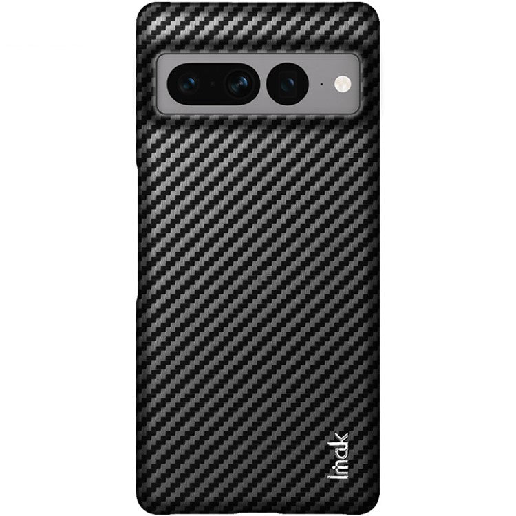 IMAK Ruiyi Series for Google Pixel 7 Pro 5G Carbon Fiber Texture Anti-drop Phone Case PU Leather Coated PC Back Cover