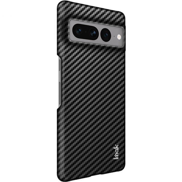 IMAK Ruiyi Series for Google Pixel 7 Pro 5G Carbon Fiber Texture Anti-drop Phone Case PU Leather Coated PC Back Cover